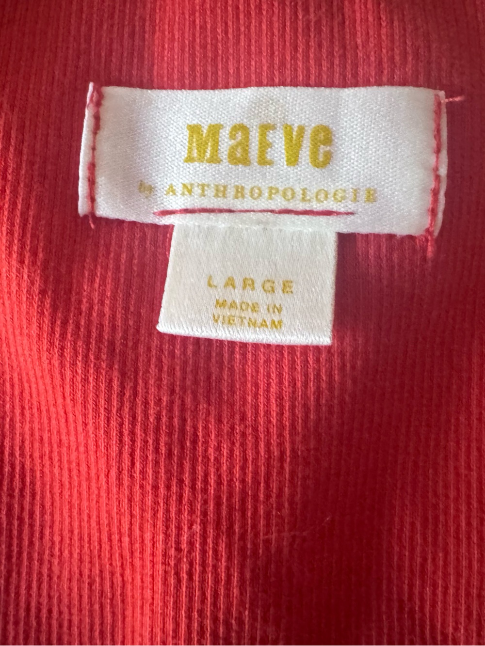 Anthropologie Maeve Red Lace Sleeve Scoop Neck Women's Top - Picture 3 of 7